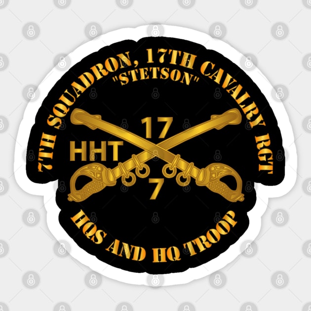 7th Sqn 17th Cavalry Regiment - HHT - Stetson Sticker by twix123844